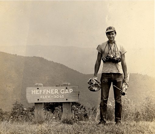 [ Fig. 02 ] Photograph of Donigan Cumming at Heffner Gap, North Carolina. Around: 1968. Photo: Robert Forsythe.