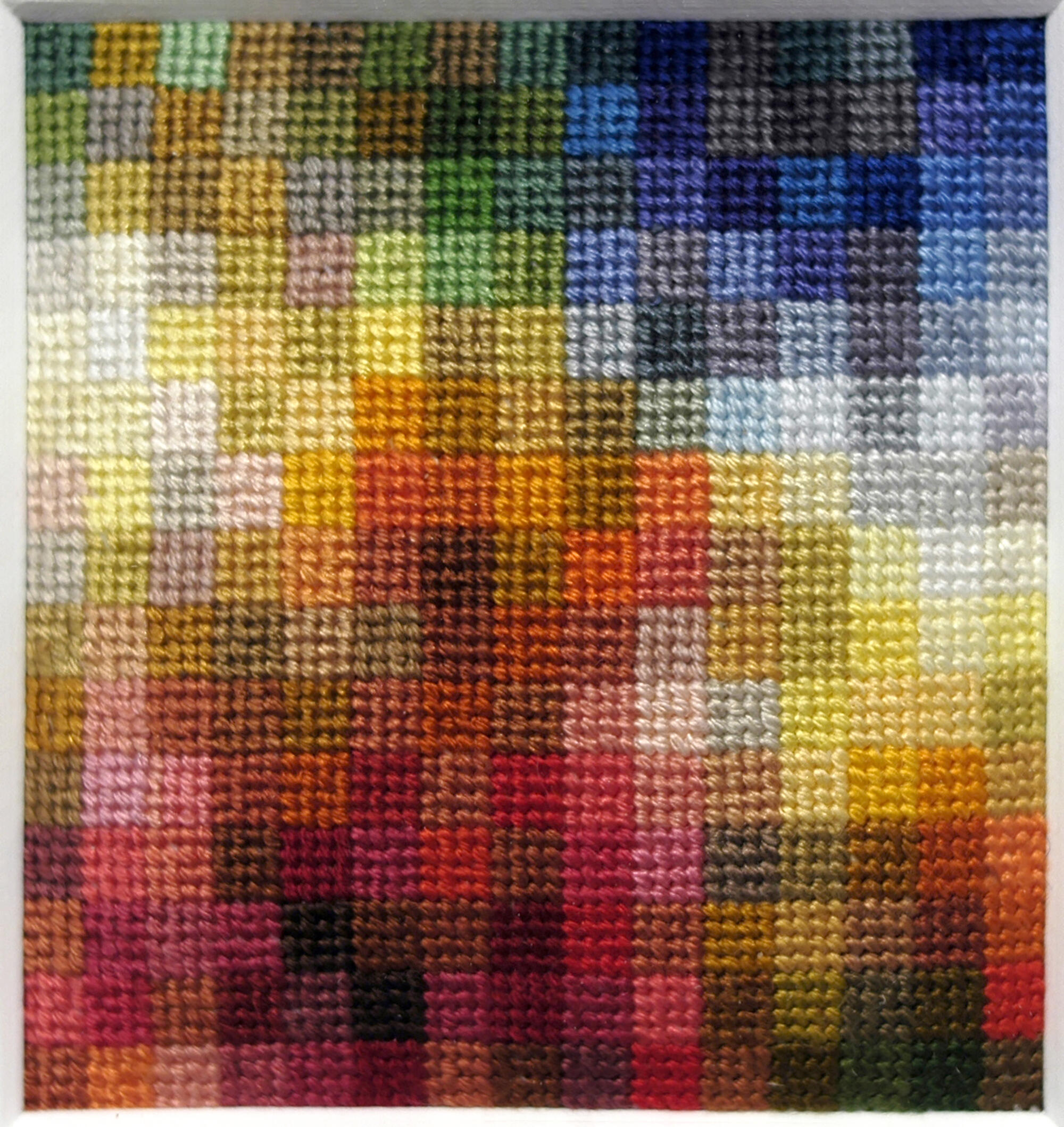 [ Fig. 13 ] <i>Colour Chart</i>, 2004. Embroidery: 12,5 x 12,5 pc.