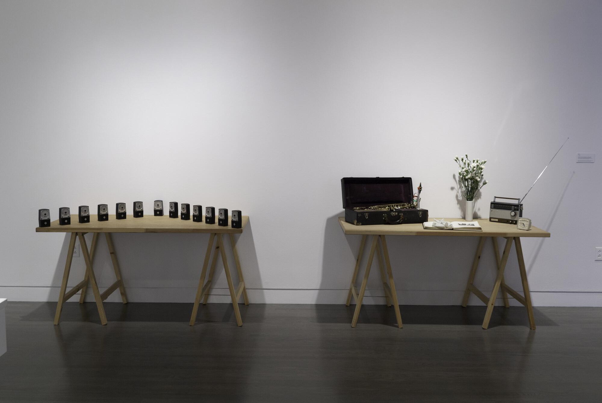 [ Fig. 02] Raymond Gervais 3 x 1. Installation view, curated by Nicole Gingras, Galerie Leonard & Bina Ellen, Concordia University, November 1 to December 10, 2011. Raymond Gervais, Déjà là, 1976-1977, installation. Photo: Paul Litherland