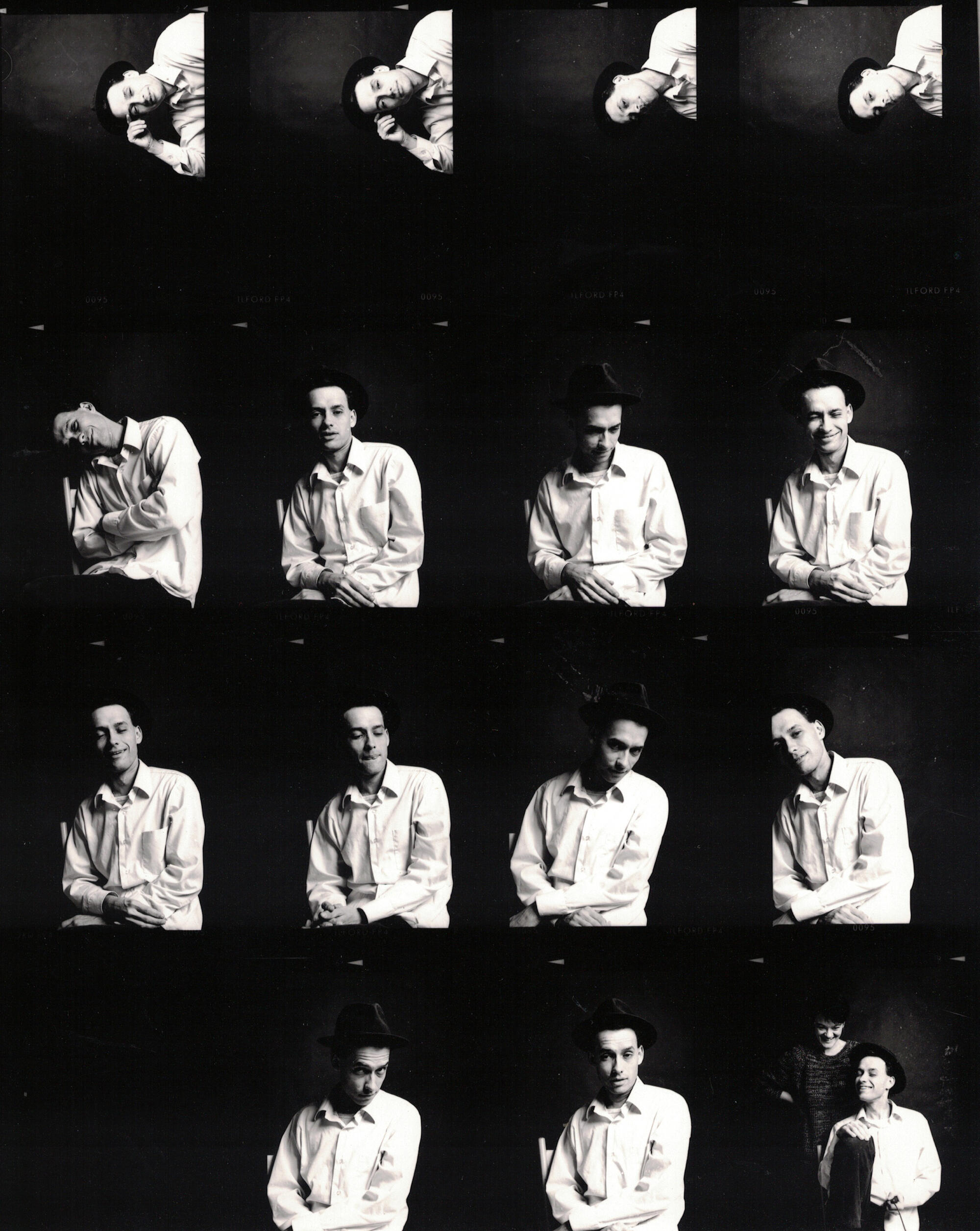 [Fig.02] Planche contact de portraits 1987 - Cat Schick