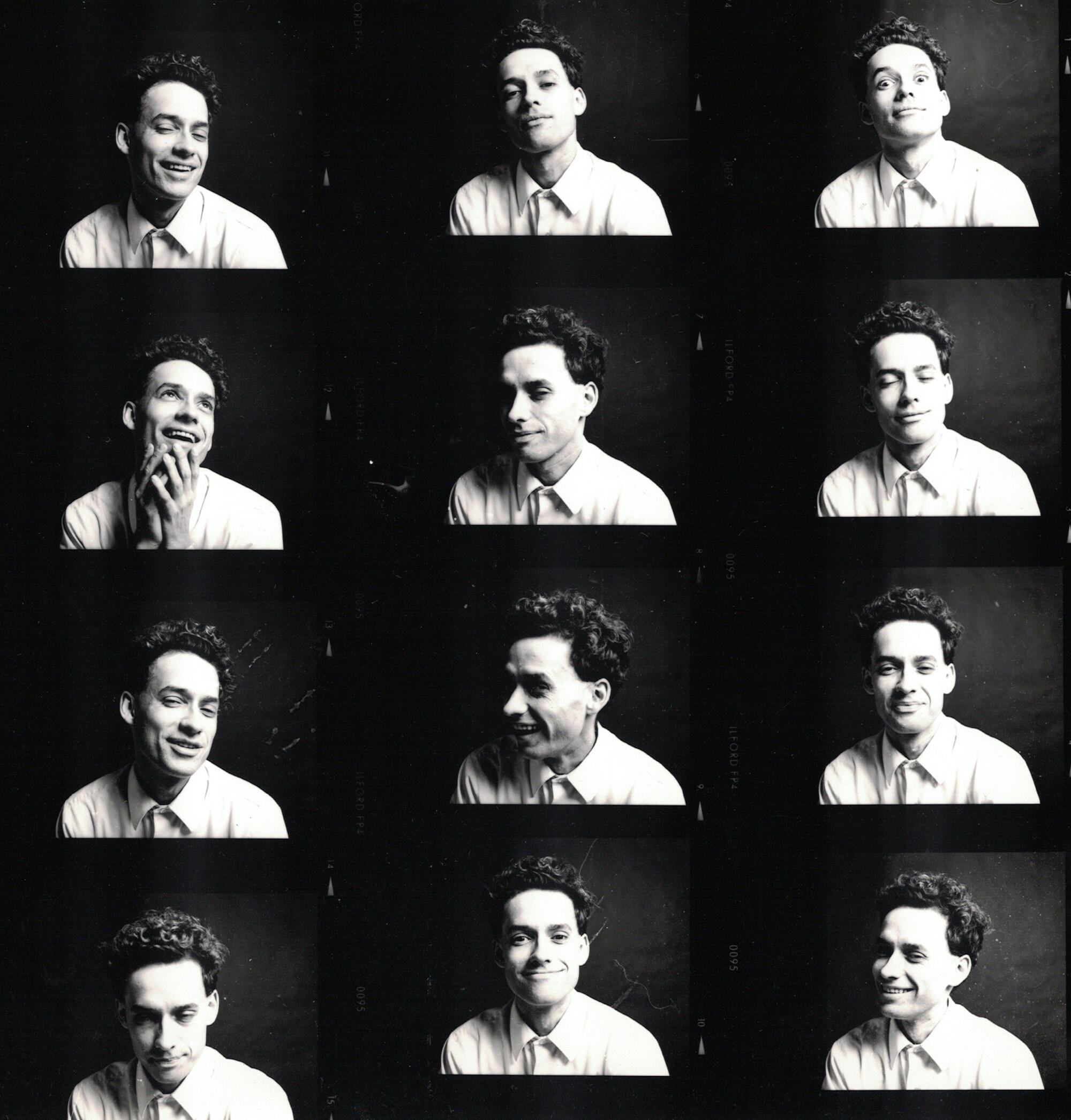 [Fig.04] Planche contact de portraits 1987 - 3 - Cat Schick