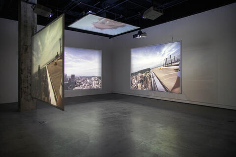 [ Fig. 09 ] Alexandre Larose, La Grande Dame, 2018-2022, installation, presented as part of Alexandre Larose - Chutes, VOX, centre de l'image contemporaine, Montréal, 2024 ; curated by Nicole Gingras. Photo © Maxence-Croteau
