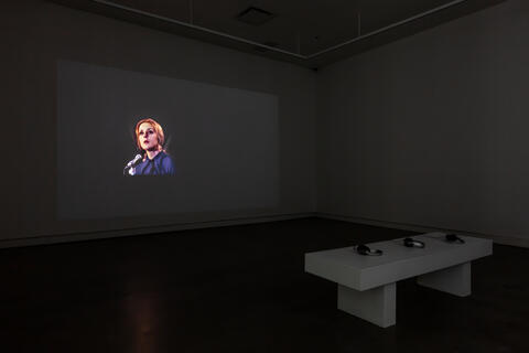 [ Fig. 11 ] Monique Moumblow, 1970 — Sans paroles, 2014, exhibition, Compositions | Pale Shadows, VOX, Montréal, 2019–2020. Photo: Michel Brunelle.