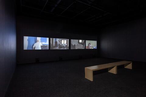 [ Fig. 05 ] I’m going to throw you in the sea and then you will drown, even though you are already dead, installation view, VOX, centre de l’image contemporaine, Montréal, 2019-20. Photo : Michel Brunelle